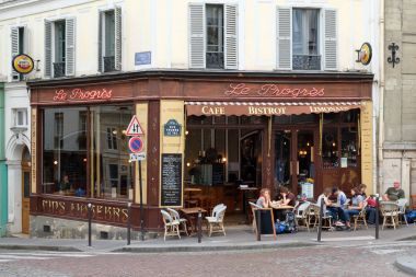 Paris Montmartre bölge Bistro