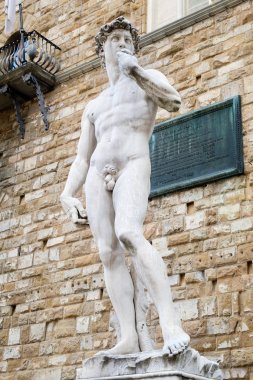 Piazza della Signoria Floransa'daki David heykeli