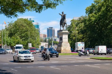 Paseo de la Castellana, Madrid merkezinde kentsel sahne