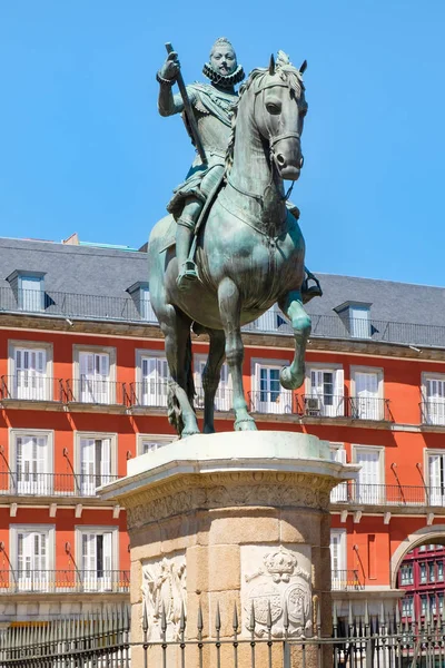 Plaza Mayor, een historische plein in Madrid — Stockfoto