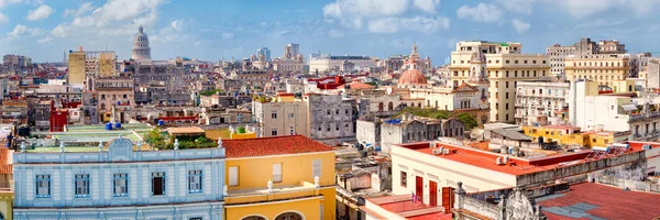 Hochauflösende Panorama Luftaufnahme Der Alten Havanna Einschließlich Des Kapitolgebäudes Und — Stockfoto