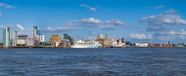Panoramatický výhled na panorama města Liverpoolu — Stock fotografie