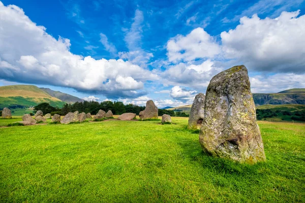 Ancient Castlerigg Stone Circle Keswick Lake District England Beautiful Summer — Stock Photo, Image