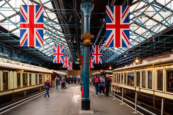 Royal Carriages Στο Εθνικό Μουσείο Σιδηροδρόμων Στο York Ηνωμένο Βασίλειο — Φωτογραφία Αρχείου