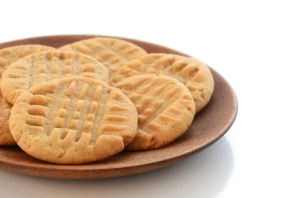 Peanut butter cookies on white background — Stock Photo, Image