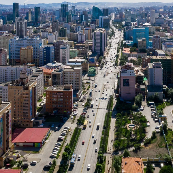 Veduta Aerea Ulaanbaatar Capitale Della Mongolia Circa Giugno 2019 — Foto Stock