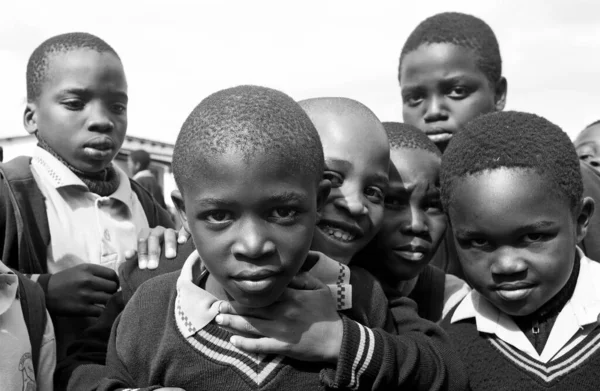 Crianças Suazis Não Identificadas Julho 2008 Escola Missionária Nazarena Piggs — Fotografia de Stock