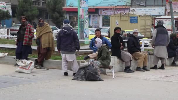 Άγνωστος Αφγανός Στο Κέντρο Της Πόλης Mazar Sharif Βόρειο Αφγανιστάν — Αρχείο Βίντεο