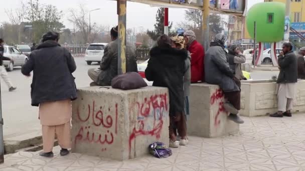Azonosítatlan Afgán Emberek Mazar Sharif Belvárosában Észak Afganisztánban 2018 Ban — Stock videók