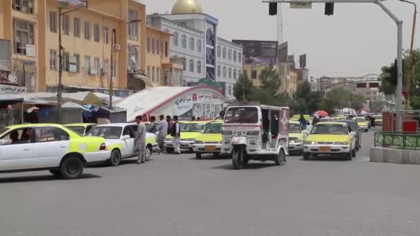 Tráfego Rua Mazar Sharif Afeganistão Norte 2018 — Vídeo de Stock