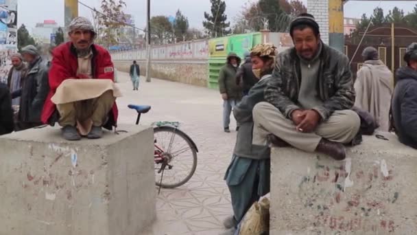 Azonosítatlan Afgán Emberek Mazar Sharif Belvárosában Észak Afganisztánban 2018 Ban — Stock videók