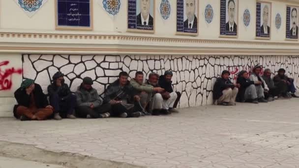 Peuple Afghan Non Identifié Dans Centre Ville Mazar Sharif Nord — Video