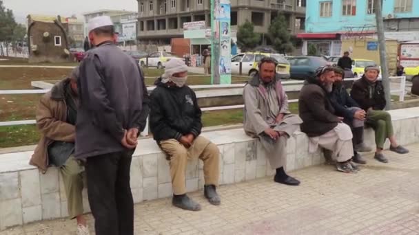 Oidentifierat Afghanskt Folk Centrum Mazar Sharif Norra Afghanistan 2018 — Stockvideo