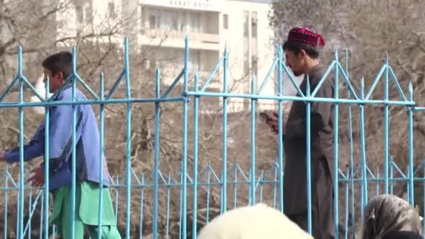 Peuple Afghan Non Identifié Mosquée Bleue Mazar Sharif Nord Afghanistan — Video