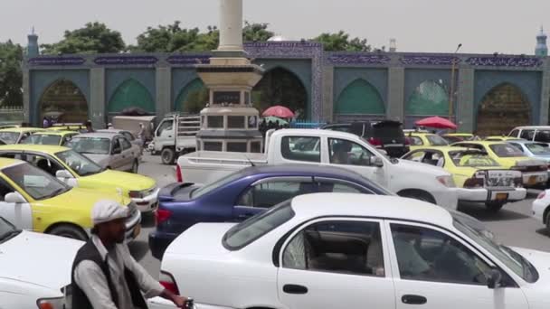 Tráfico Callejero Mazar Sharif Norte Afganistán 2018 — Vídeos de Stock