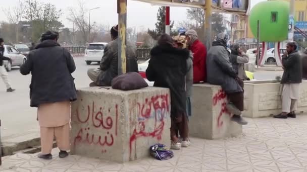 Unidentified Afghan People City Centre Mazar Sharif North Afghanistan 2018 — Stock Video