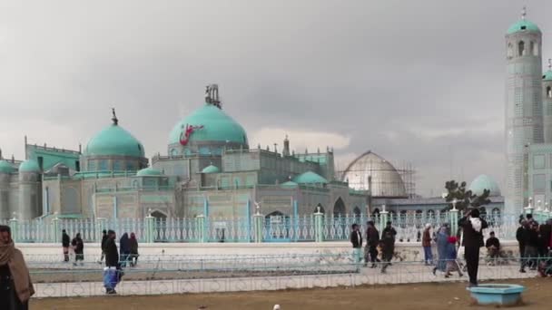 Die Blaue Moschee Masar Scharif Nordafghanistan Jahr 2018 — Stockvideo