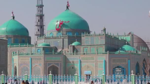 Kék Mecset Mazar Sharifban Észak Afganisztánban 2018 Ban — Stock videók