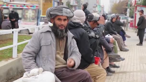 Peuple Afghan Non Identifié Dans Centre Ville Mazar Sharif Nord — Video