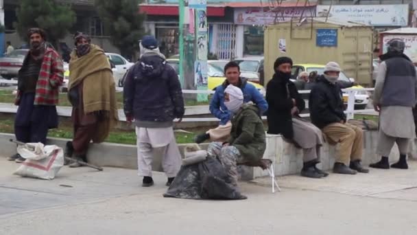Unidentified Afghan People City Centre Mazar Sharif North Afghanistan 2018 — Stock Video