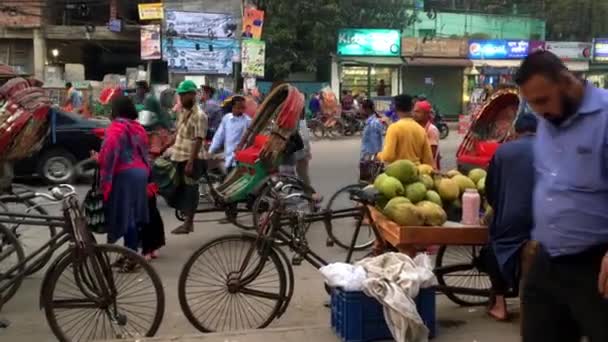 Persoane Neidentificate Trafic Stradal Ring Road Districtul Adabor Din Dhaka — Videoclip de stoc