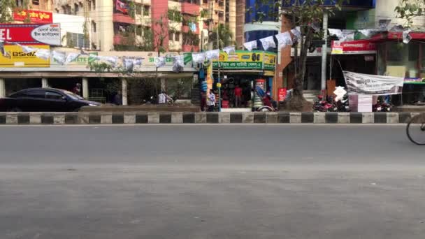 Azonosítatlan Személyek Utcai Forgalom Ring Road Dhaka Adabor Kerületében Banglades — Stock videók