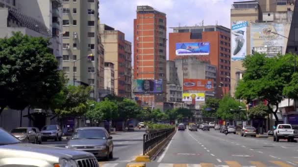 Azonosítatlan Személyek Utcai Forgalom Caracas Chacao Kerületében Venezuela Fővárosában 2019 — Stock videók