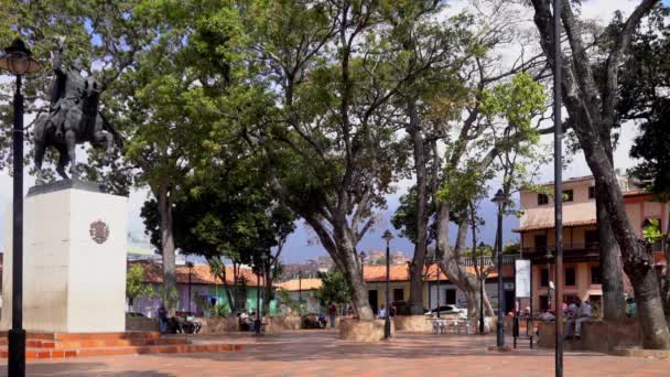 Πλατεία Antonio Jose Sucre Στο Αποικιακό Τμήμα Της Περιοχής Petare — Αρχείο Βίντεο