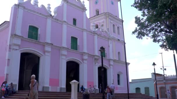 Kościół Nombre Jesus Kolonialnej Części Dzielnicy Petare Caracas Stolicy Wenezueli — Wideo stockowe