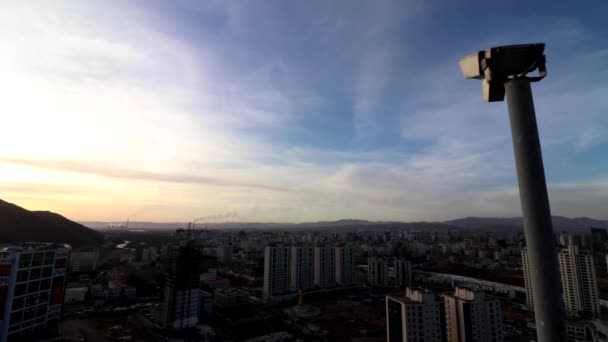 Utsikt Över Ulaanbaatar Mongoliets Huvudstad Från Zaisan Memorial Mars 2019 — Stockvideo