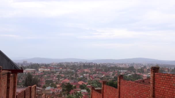 Vista Del Kigali Capital Ruanda Desde Montaña Nyanza África Oriental — Vídeos de Stock