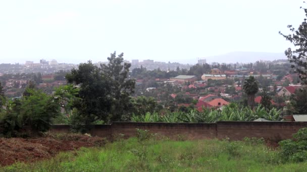 Veduta Del Kigali Capitale Del Ruanda Dalla Montagna Nyanza Africa — Video Stock