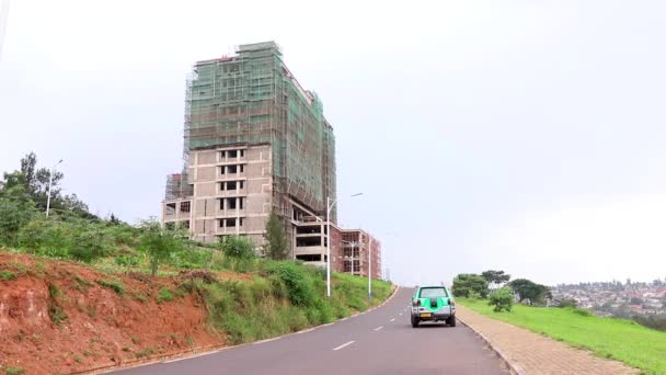 Wegverkeer Weg Naar Het Stadscentrum Kigali Hoofdstad Van Rwanda Oost — Stockvideo