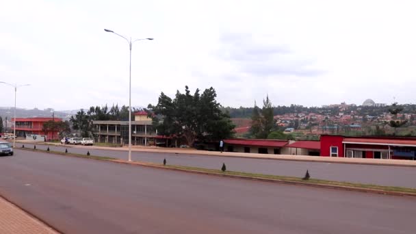 Vägtrafiken Sonatube Road Kigali Rwanda Mars 2019 — Stockvideo