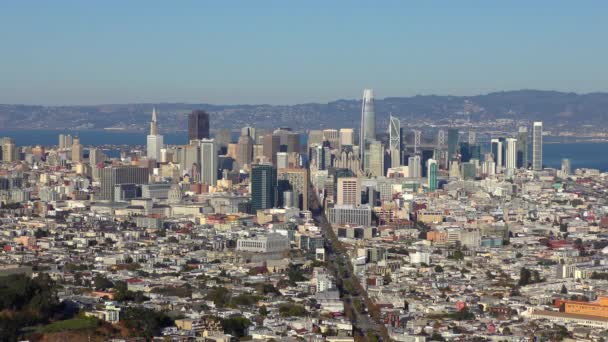Σαν Φρανσίσκο Όπως Φαίνεται Από Twin Peaks Καλιφόρνια Περίπου Οκτώβριος — Αρχείο Βίντεο