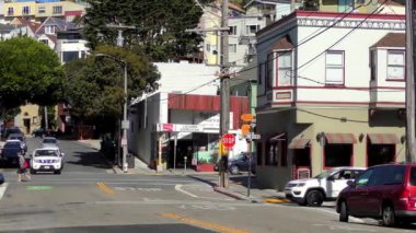 San Francisco, California 'daki Glen Park mahallesindeki sokak sahnesi, Ekim 2018 dolaylarında.
