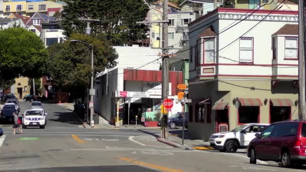 Straatscene Wijk Glen Park San Francisco Californië Circa Oktober 2018 — Stockvideo