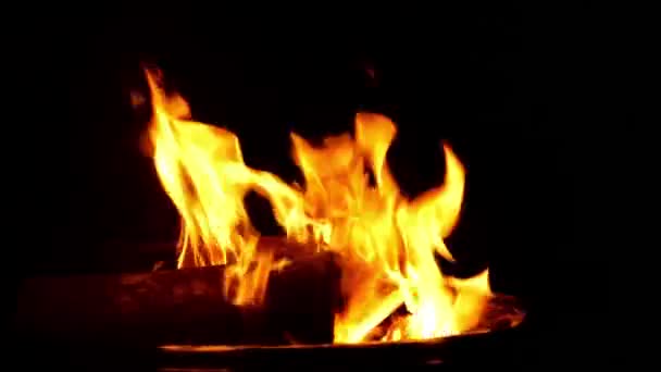 Incendiu Fundal Negru — Videoclip de stoc