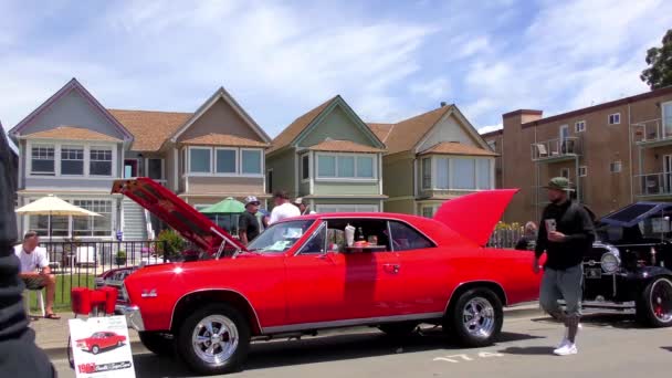 Неизвестные Выставке Capitola Rod Custom Classic Car Show Капитолии Моря — стоковое видео