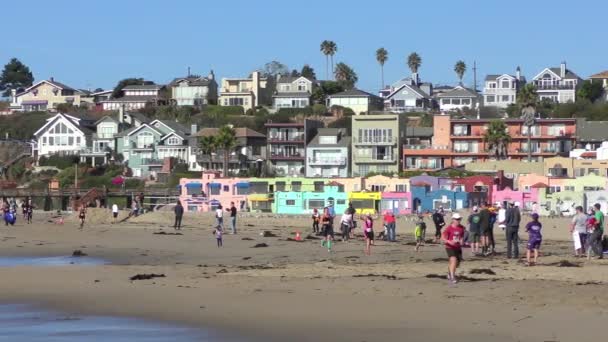 Capitola Sea Californie Octobre 2018 Personnes Non Identifiées Mermaid Triathlon — Video