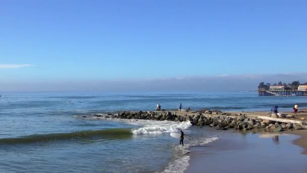 Pacific Ocean Capitola Sea California Usa 2018 — Stock Video