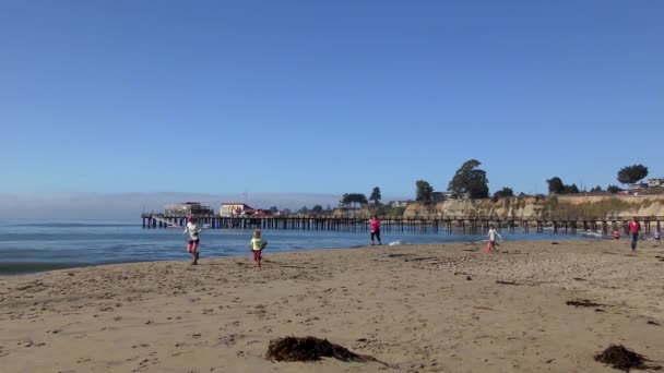 Capitola Sea Kalifornien Oktober 2018 Unbekannte Beim Nixe Triathlon Und — Stockvideo