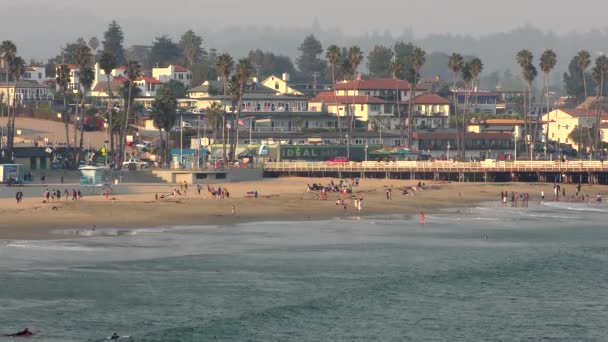 Unbekannte Pazifik Bei Sonnenuntergang Santa Cruz Kalifornien Usa Oktober 2018 — Stockvideo