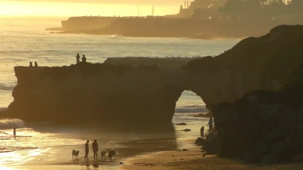 Zachód Słońca Nad Oceanem Spokojnym Santa Cruz Kalifornia Usa Około — Wideo stockowe