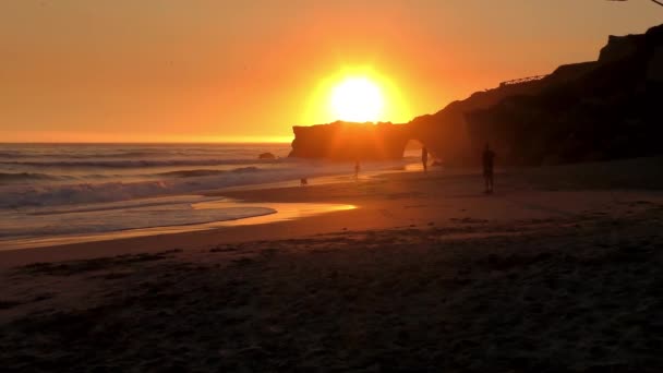 Sunset Pacific Ocean Santa Cruz California Usa Приблизно Жовтень 2018 — стокове відео