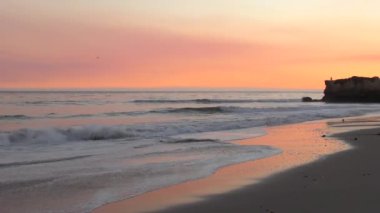 Pasifik Okyanusu 'nda günbatımı Santa Cruz, California, Usa, yaklaşık Ekim 2018