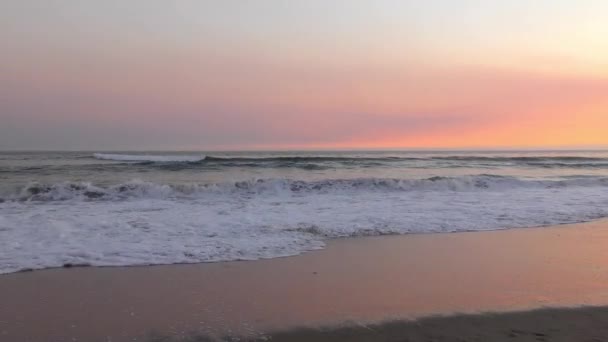 Solnedgång Vid Stilla Havet Santa Cruz Kalifornien Usa Oktober 2018 — Stockvideo
