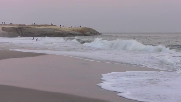 Puesta Sol Océano Pacífico Santa Cruz California Alrededor Octubre 2018 — Vídeos de Stock