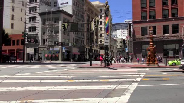 Street Scene San Francisco Καλιφόρνια Usa Περίπου Ιούνιος 2018 — Αρχείο Βίντεο