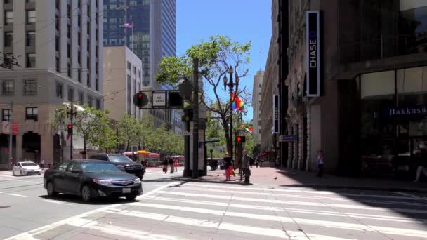 Street Scen San Francisco Kalifornien Usa Juni 2018 — Stockvideo